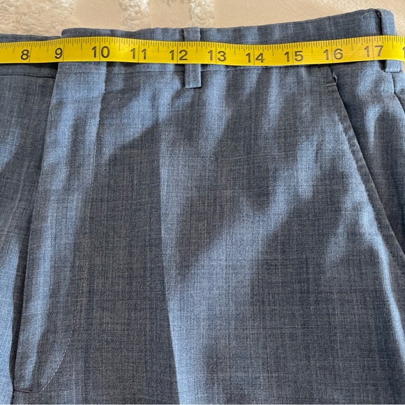 Vtg Majer 34x32 Blue USA Made Flat Front Mens Dress Pants High Quality - Picture 14 of 15